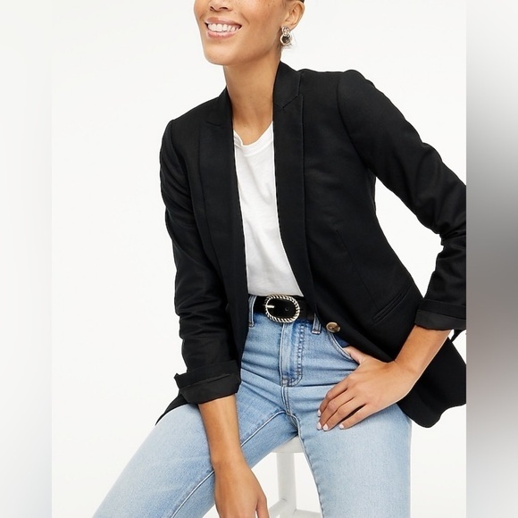 J.Crew Linen Cotton Holland Blazer AL222 - Picture 2 of 6